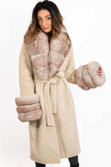 Women's exclusive alpaca coat Amelia Beige