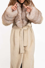 Women's exclusive alpaca coat Amelia Beige