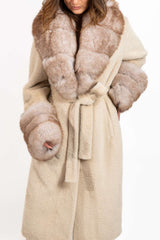 Women's exclusive alpaca coat Amelia Beige