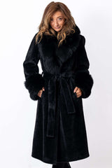 Women's exclusive alpaca coat Amelia Black