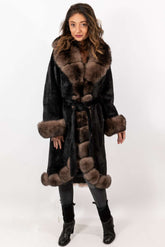 Women's exclusive Alpaca coat Militsa Black