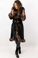 Exklusiver Damen-Alpakamantel Militsa Schwarz