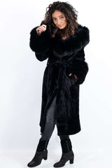 Women's exclusive alpaca coat Amelia with hood