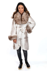 Women's exclusive alpaca coat Ava Melange