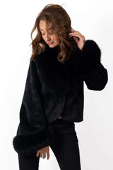 Women's exclusive alpaca coat Ava Short Black
