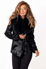 Women's exclusive coat Pony Black Short