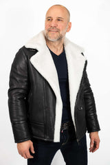 Men's leather coat Andrey Pilot