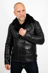 Men's leather coat Andrey Pilot