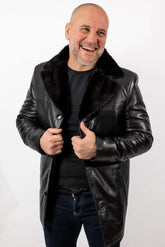 Men's coat Dino with mink collar