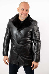 Men's coat Dino with mink collar