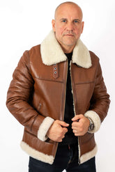 Men's leather coat Alen Pilot