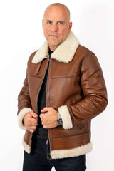 Men's leather coat Alen Pilot