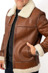 Men's leather coat Alen Pilot