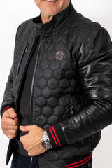 Men's Leather Bomber Jacket Tino