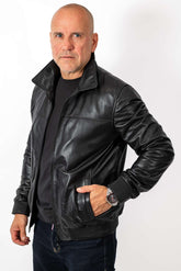Men's Leather Bomber Jacket Valentin