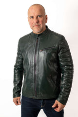 Men's leather jacket Dino Green type Biker