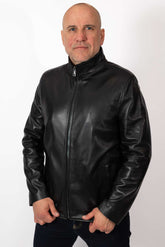 Men's leather jacket Boril Black