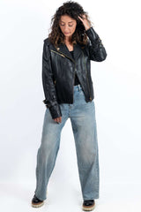 Women's leather jacket Anela Black