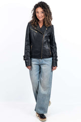 Women's leather jacket Anela Black