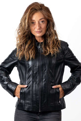 Women's leather jacket Bagryana Black