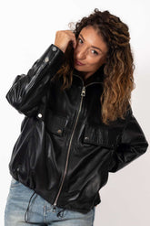 Women's leather jacket Bozhidara