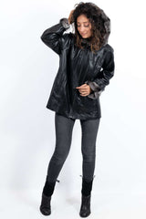 Women's leather jacket Maraya with Chinchilla double-sided