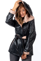 Women's leather jacket Vanina Black