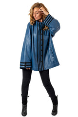 Women's leather jacket Borisa Blue