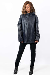 Women's leather jacket Elitsa Blue