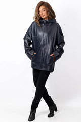 Women's leather jacket Elitsa Blue