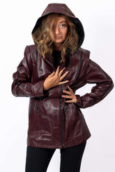 Women's leather jacket Zhana