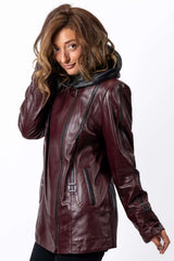 Women's leather jacket Zhana