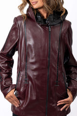 Women's leather jacket Zhana