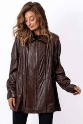 Women's leather jacket Elena Brown