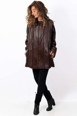 Women's leather jacket Elena Brown