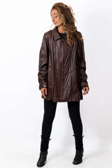 Women's leather jacket Elena Brown
