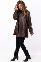 Women's leather jacket Elena Brown