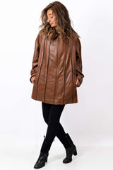 Women's leather jacket Elena Camel