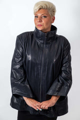 Women's leather jacket Karina Blue