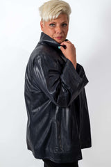 Women's leather jacket Karina Blue