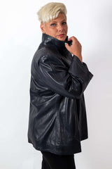 Women's leather jacket Karina Blue