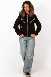 Leather suede jacket Angie Brown