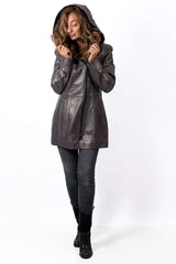 Women's leather jacket Zornitsa Grey