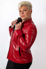 Women's leather jacket Beloslava