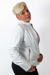 Women's leather jacket Alexa White