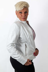 Women's leather jacket Alexa White