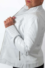 Women's leather jacket Alexa White
