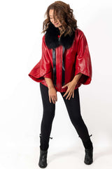 Women's leather jacket Ina Red
