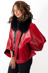 Women's leather jacket Ina Red