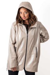 Women's leather jacket Zarena Beige